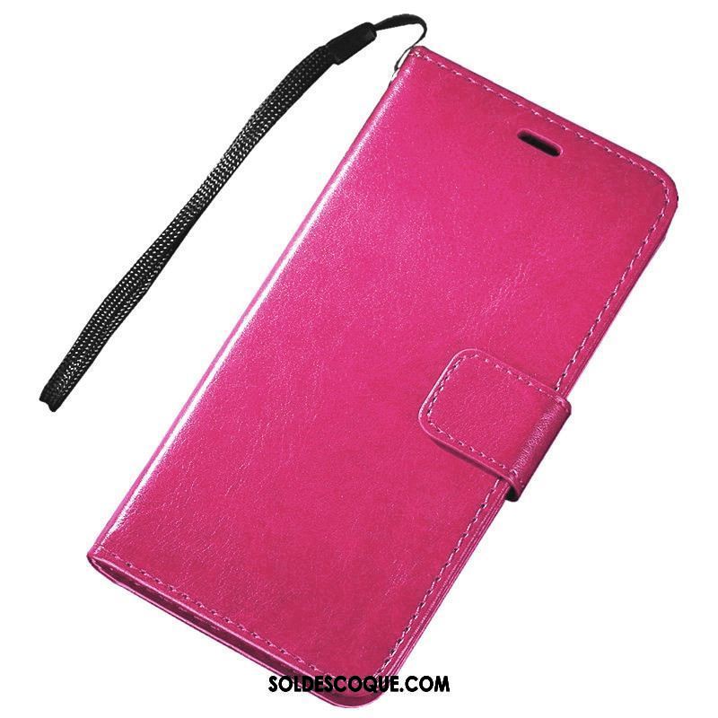 Coque Oppo F5 Rouge Étui En Cuir Protection Portefeuille Téléphone Portable En Ligne