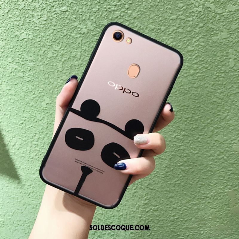 Coque Oppo F5 Téléphone Portable Dessin Animé Transparent Étui Noir En Vente