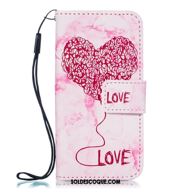 Coque Oppo F7 Youth Amour Clamshell Téléphone Portable Rose Étui France
