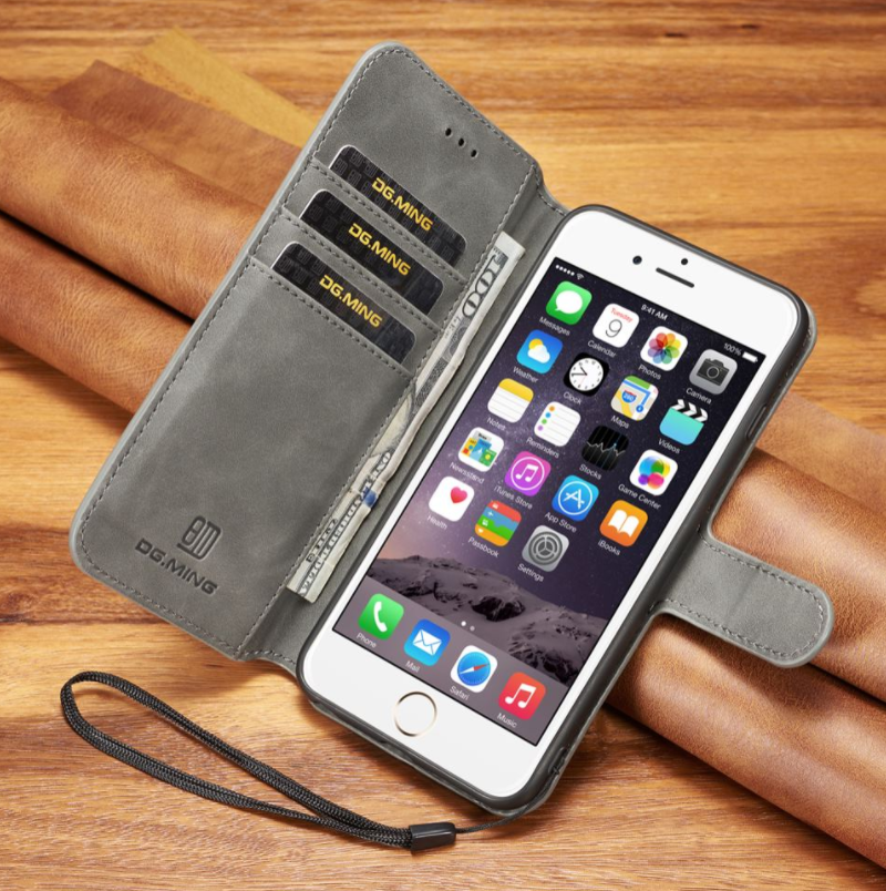 Coque Oppo F9 Incassable Protection Étui En Cuir Téléphone Portable Gris Soldes