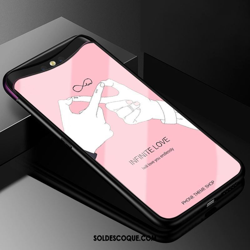 Coque Oppo Find X Fluide Doux Créatif Dessin Animé Téléphone Portable Bordure Housse Soldes