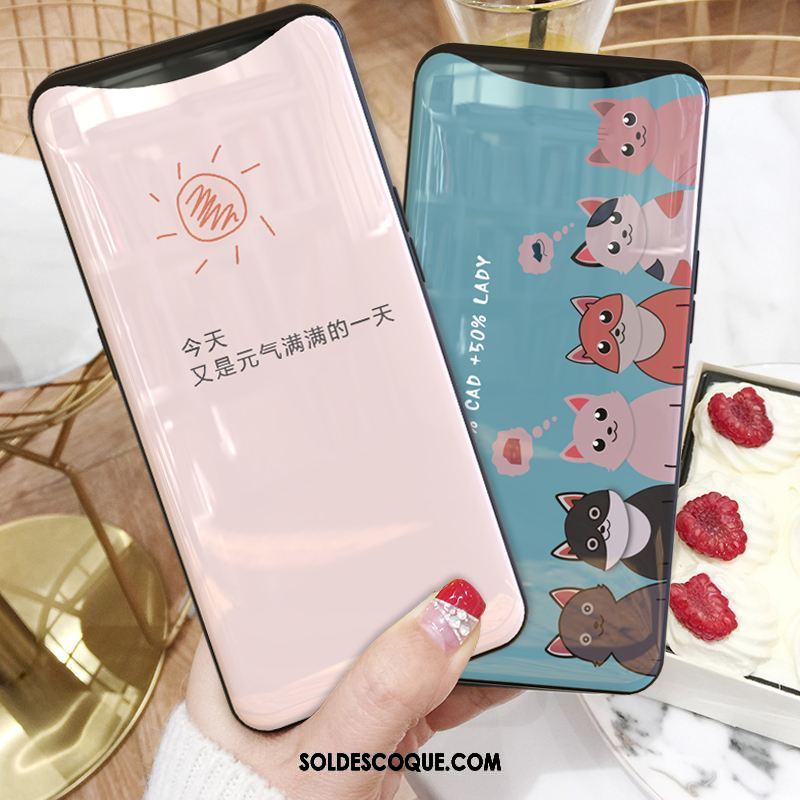 Coque Oppo Find X Rose Étui Net Rouge Protection Silicone Pas Cher