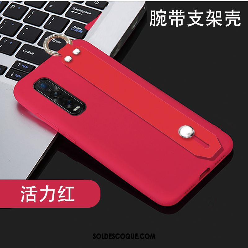 Coque Oppo Find X2 Pro Téléphone Portable Étui Rouge Silicone Couleur Unie Housse France