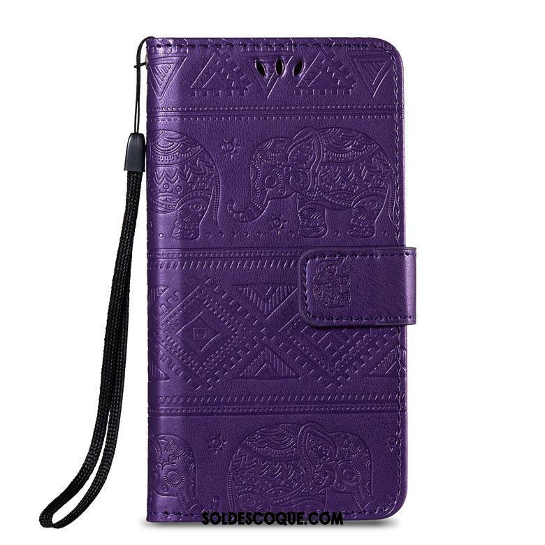Coque Oppo R15 Pro Téléphone Portable Violet Clamshell Étui En Cuir Incassable En Vente