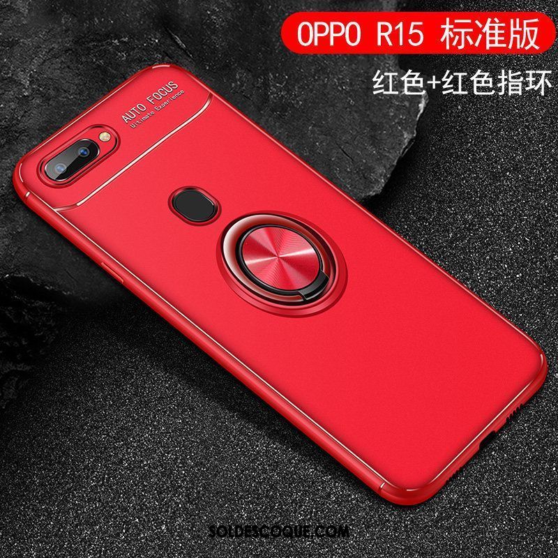Coque Oppo R15 Téléphone Portable Étui Rouge Anneau Marque De Tendance En Vente