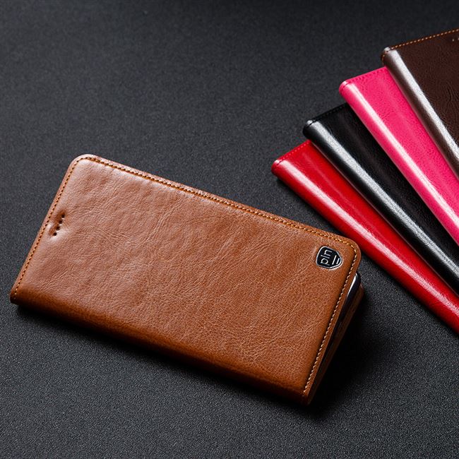 Coque Redmi Note 6 Pro Cuir Véritable Rouge Étui En Cuir Téléphone Portable Petit Soldes