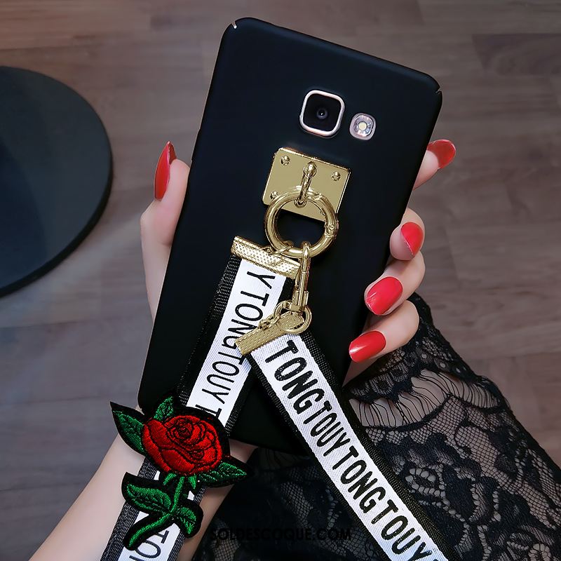 Coque Samsung Galaxy A5 2016 Noir Rouge Étoile Difficile Cool Pas Cher