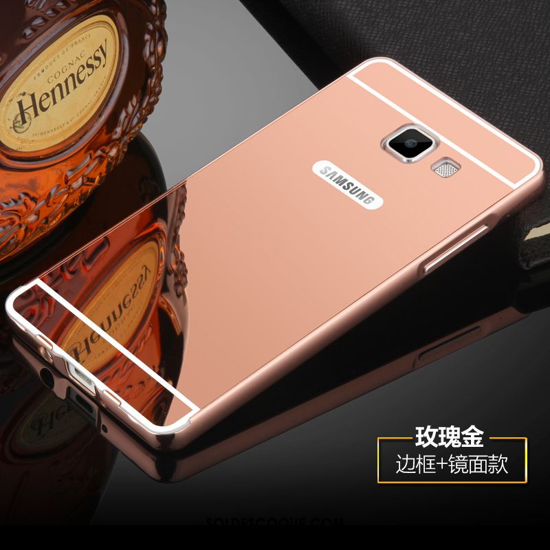 Coque Samsung Galaxy A5 2016 Étoile Miroir Téléphone Portable Or Rose Métal Soldes