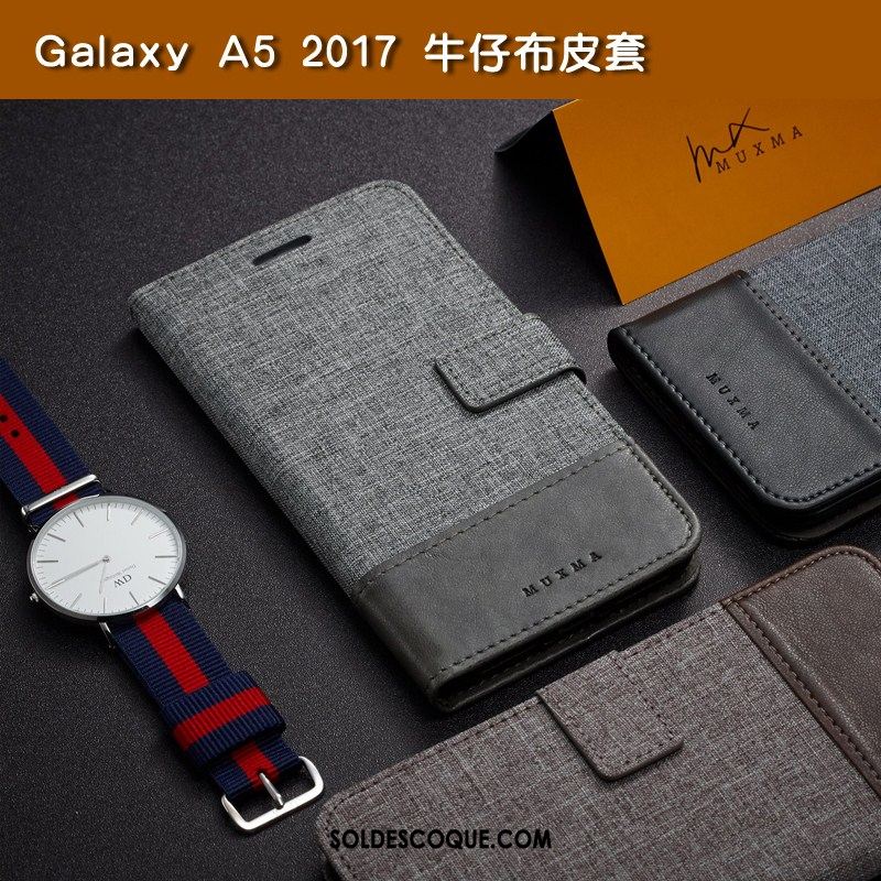 Coque Samsung Galaxy A5 2017 Étoile Protection Téléphone Portable Support Étui En Cuir En Vente
