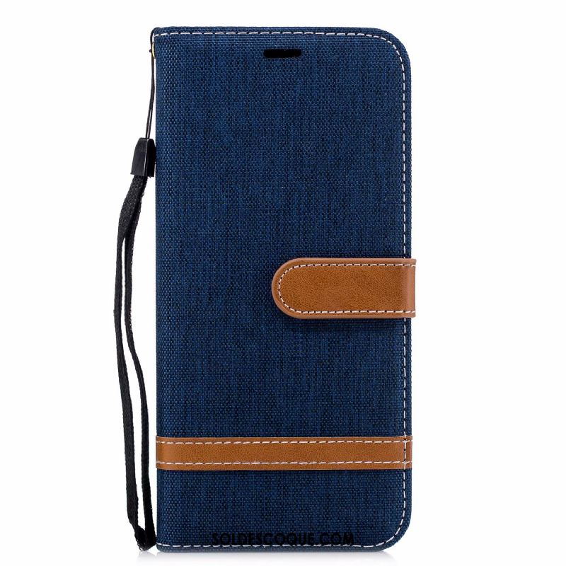 Coque Samsung Galaxy A6+ Bleu Marin Carte Téléphone Portable Étui En Cuir Étoile Soldes