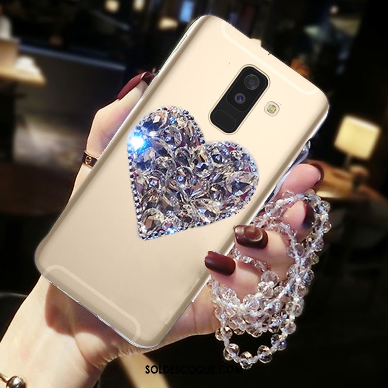 Coque Samsung Galaxy A6+ Étoile Amour Téléphone Portable Ornements Suspendus Strass Soldes