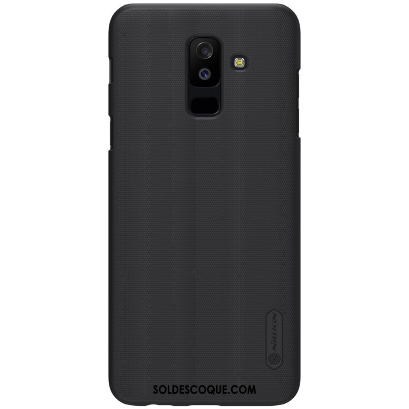Coque Samsung Galaxy A6+ Étoile Noir Téléphone Portable Membrane Difficile Pas Cher
