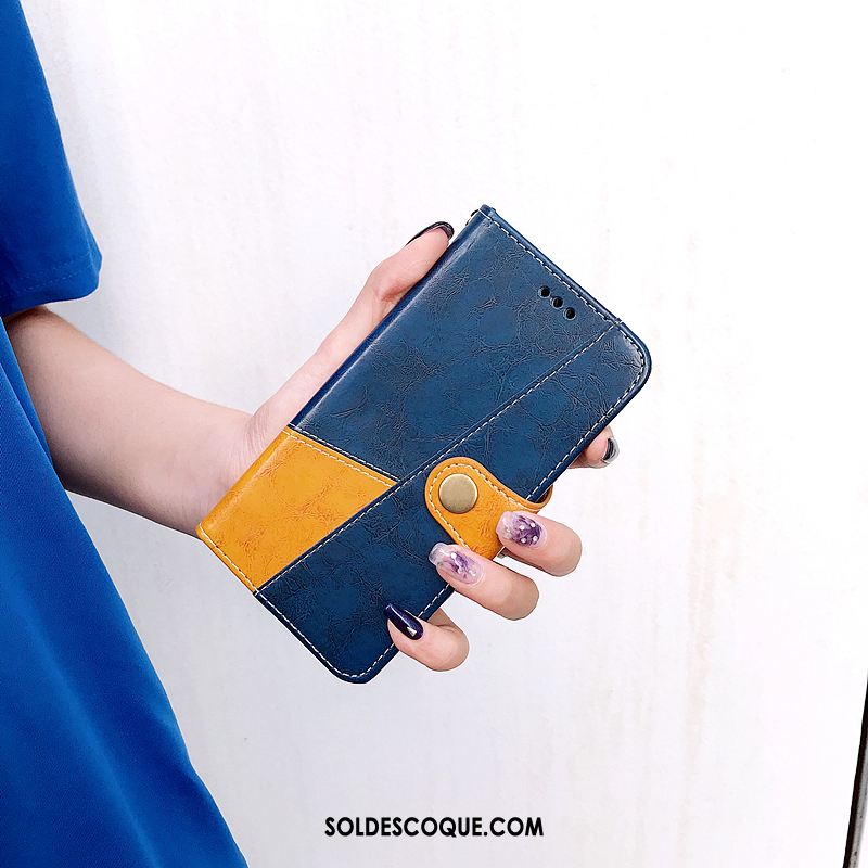 Coque Samsung Galaxy A6+ Étui En Cuir Téléphone Portable Protection Étoile Bleu En Vente