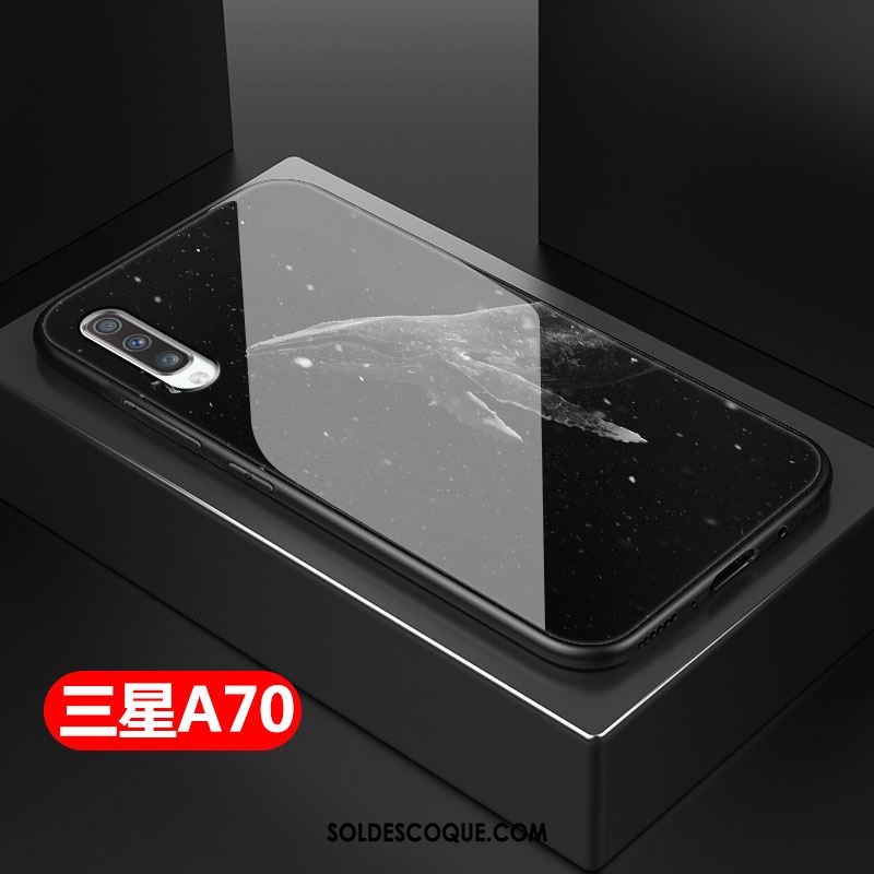 Coque Samsung Galaxy A70 Silicone Fluide Doux Tout Compris Noir Simple Pas Cher