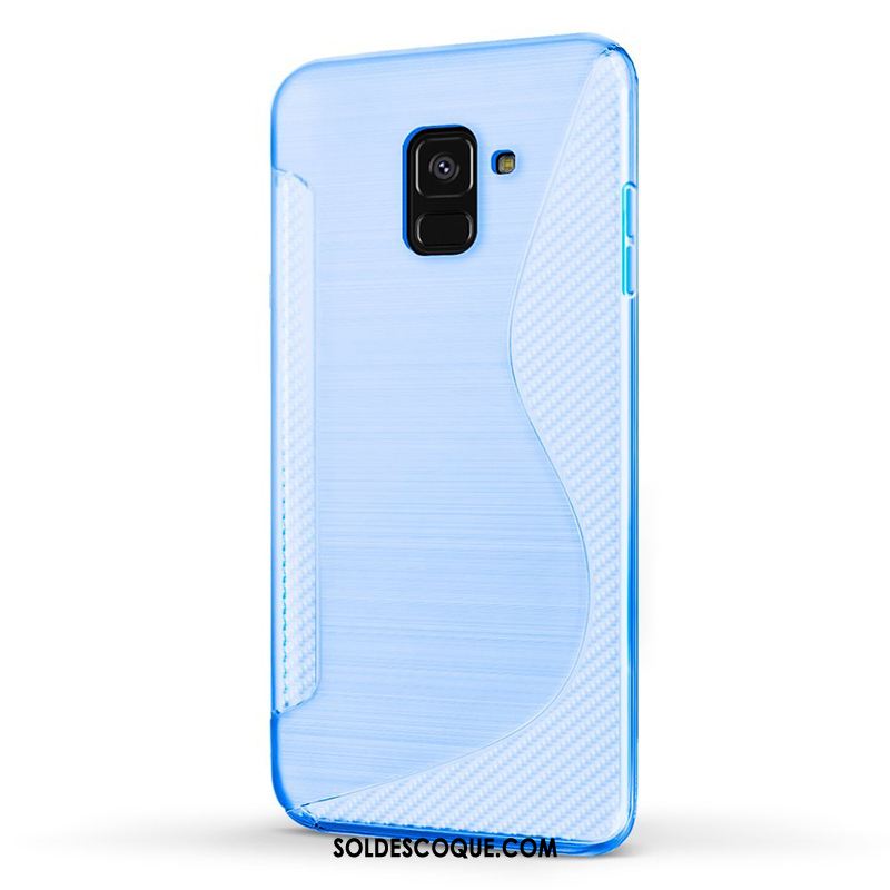 Coque Samsung Galaxy A8 2018 Étoile Protection Bleu Téléphone Portable Fluide Doux Pas Cher