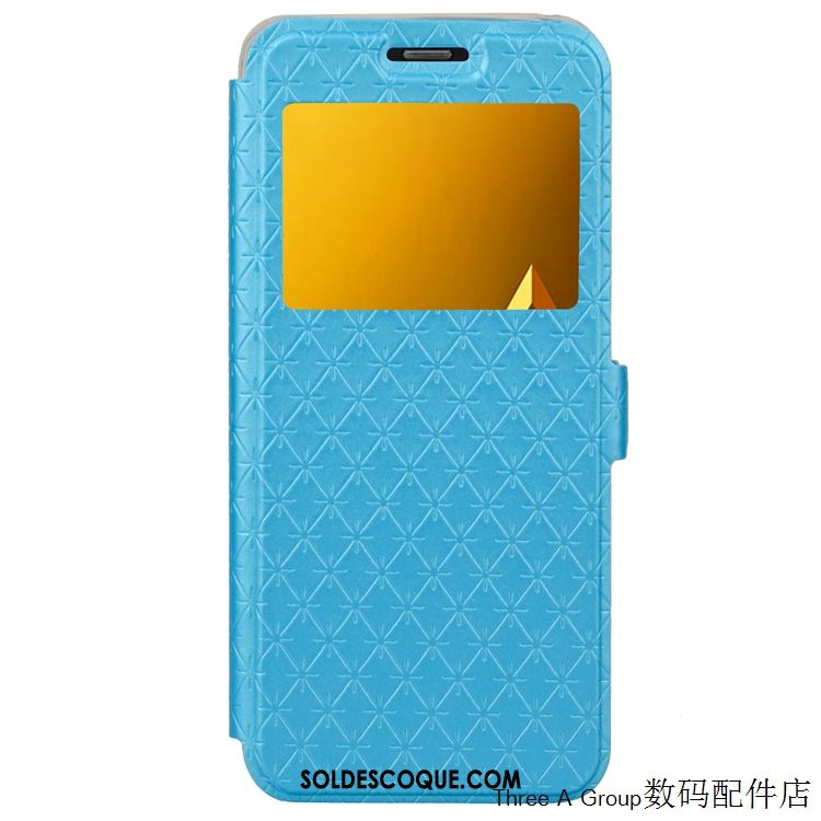 Coque Samsung Galaxy A8 Bleu Simple Téléphone Portable Incassable Étoile Housse Pas Cher