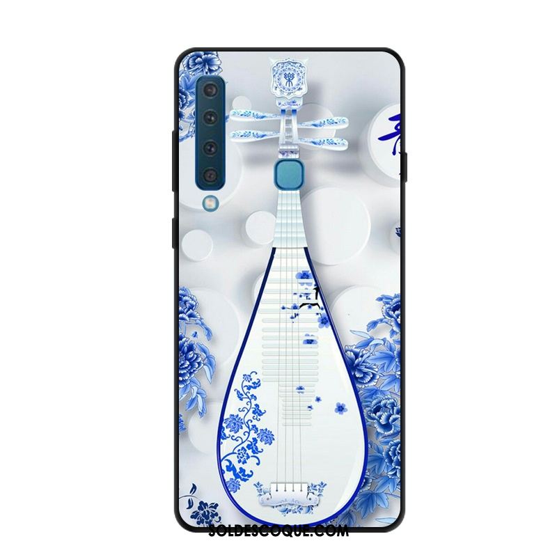 Coque Samsung Galaxy A9 2018 Bleu Vintage Téléphone Portable Peinture Étoile En Ligne