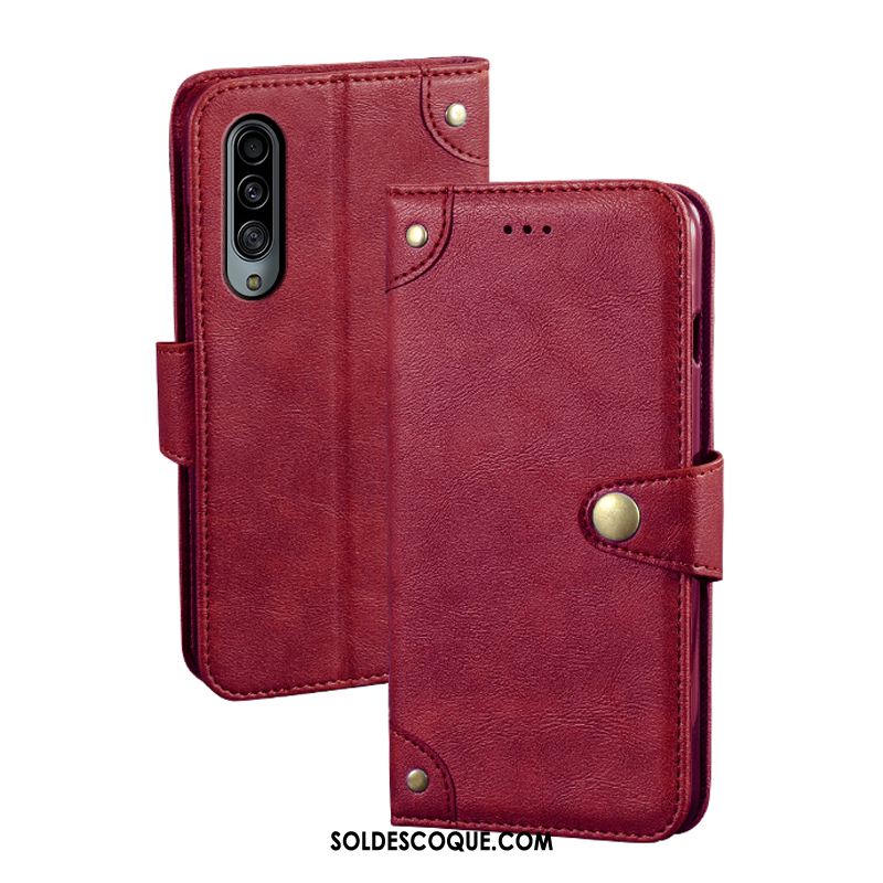 Coque Samsung Galaxy A90 5g Rouge Étui Téléphone Portable Portefeuille Étoile En Ligne