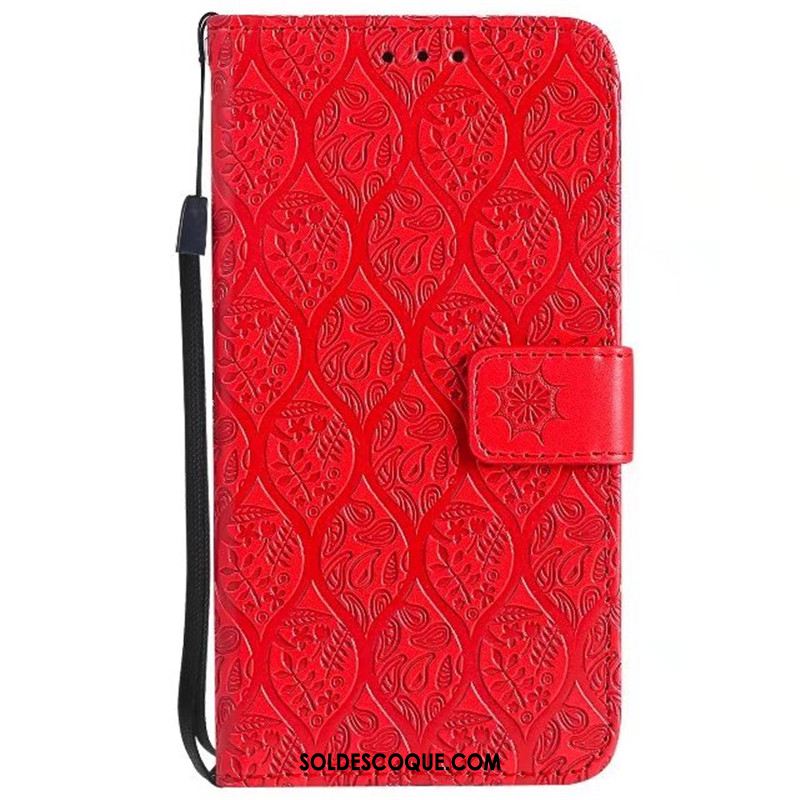 Coque Samsung Galaxy J3 2017 Rouge Protection Téléphone Portable Étui En Cuir Étoile Housse Pas Cher