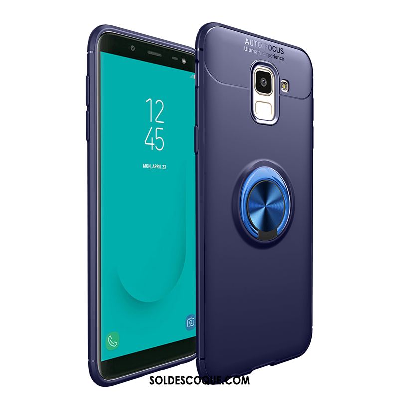 Coque Samsung Galaxy J6 Étui Protection Fluide Doux Bleu Incassable Pas Cher