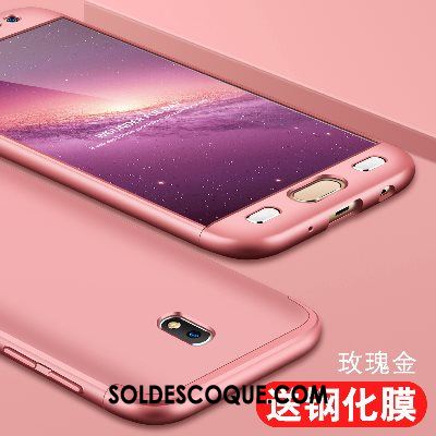 Coque Samsung Galaxy J7 2017 Étui Or Rose Protection Étoile Téléphone Portable Housse Pas Cher