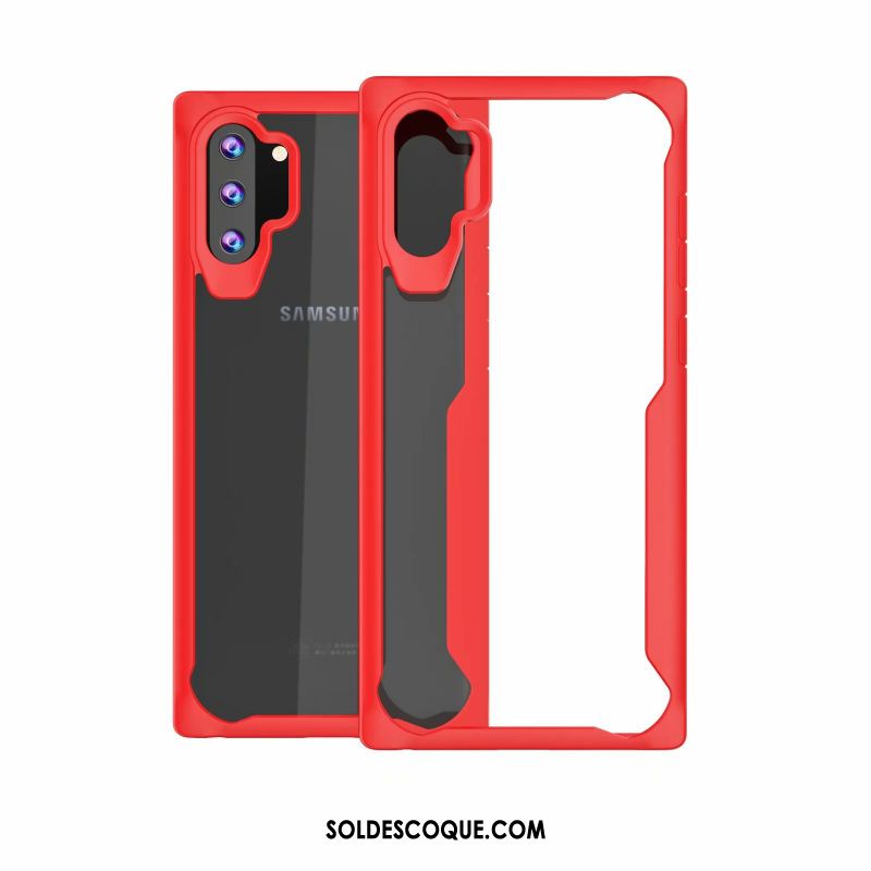 Coque Samsung Galaxy Note 10+ Incassable Rouge Étoile Téléphone Portable Protection En Ligne