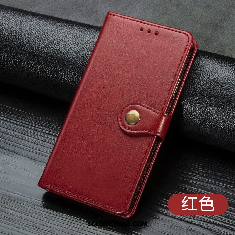 Coque Samsung Galaxy Note 10 Lite Clamshell Étui En Cuir Rouge Étoile Carte Housse En Ligne