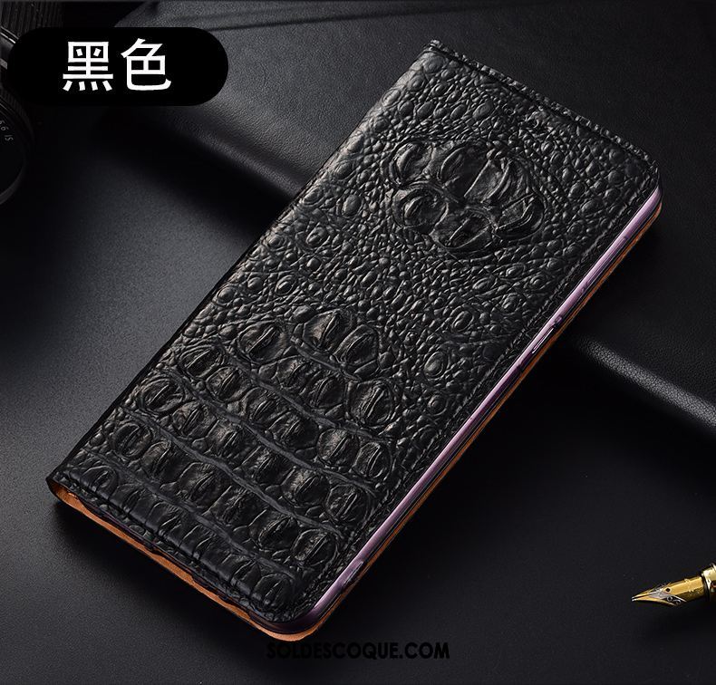 Coque Samsung Galaxy Note 10 Lite Crocodile Protection Étui En Cuir Noir Tout Compris Soldes