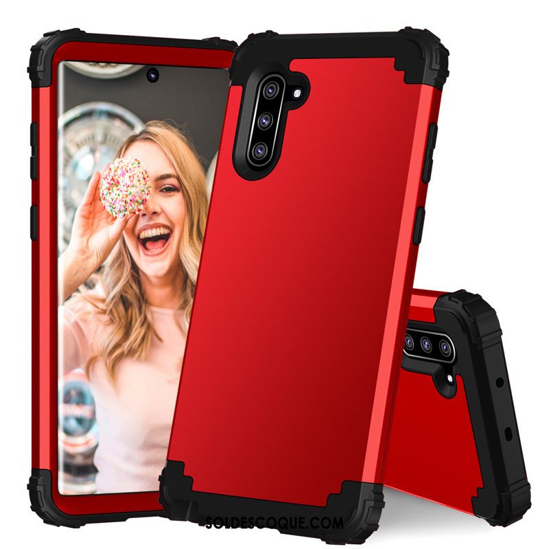 Coque Samsung Galaxy Note 10 Silicone Rouge Étoile Protection Téléphone Portable En Vente