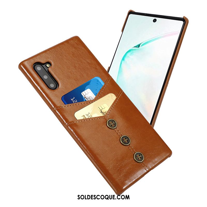 Coque Samsung Galaxy Note 10 Téléphone Portable Carte Étui Une Agrafe Étoile Pas Cher