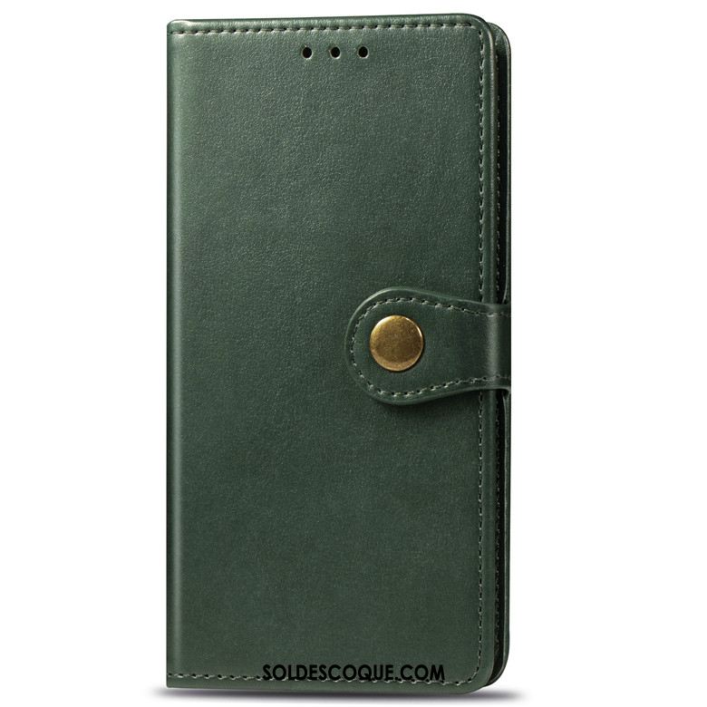 Coque Samsung Galaxy Note 10 Vert Téléphone Portable Protection Fluide Doux Étui En Cuir Pas Cher