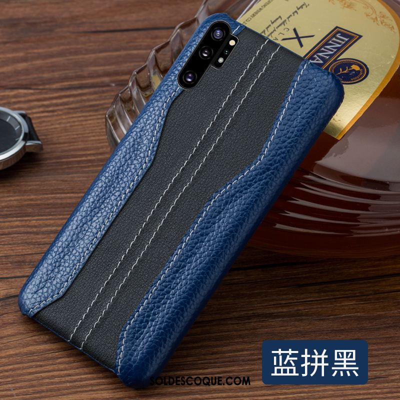 Coque Samsung Galaxy Note 10+ Étoile Étui En Cuir Protection Cuir Véritable Téléphone Portable Soldes