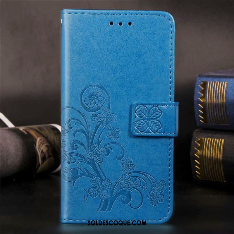 Coque Samsung Galaxy Note 10 Étoile Étui En Cuir Tout Compris Bleu Téléphone Portable Housse Soldes