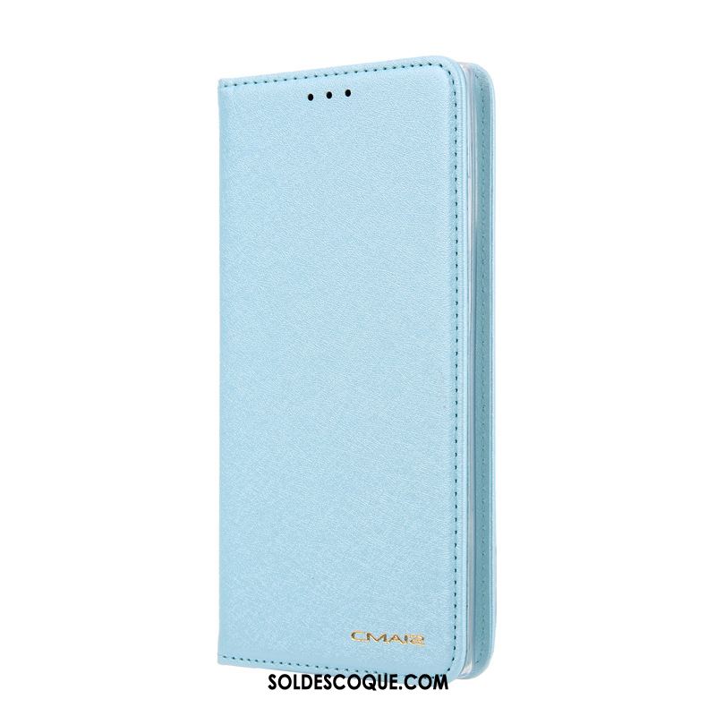 Coque Samsung Galaxy Note 10+ Étui En Cuir Bleu Clair Téléphone Portable Étoile Carte En Vente
