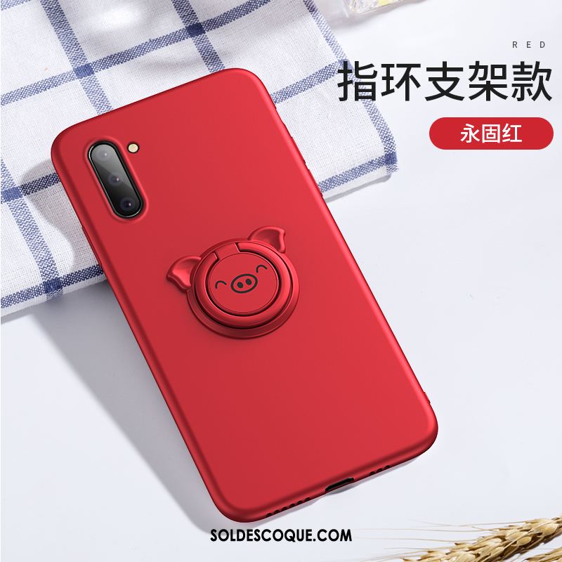 Coque Samsung Galaxy Note 10 Étui Incassable À Bord Protection Rouge Pas Cher