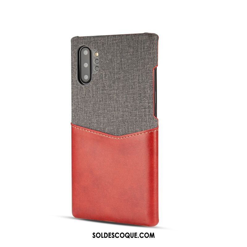 Coque Samsung Galaxy Note 10+ Étui Étoile Téléphone Portable Rouge Incassable Housse En Ligne