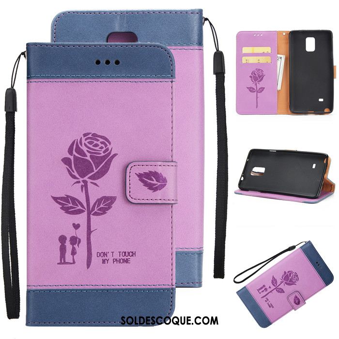 Coque Samsung Galaxy Note 4 Luxe Étoile Tendance Violet Téléphone Portable Soldes
