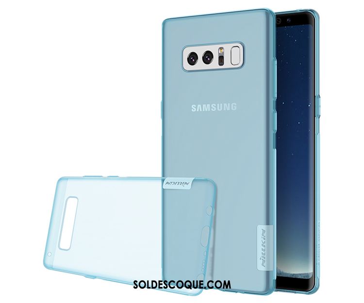 Coque Samsung Galaxy Note 8 Antidérapant Fluide Doux Téléphone Portable Étui Bleu Housse Pas Cher