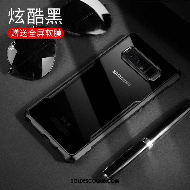 Coque Samsung Galaxy Note 8 Téléphone Portable Fluide Doux Transparent Délavé En Daim Incassable En Ligne