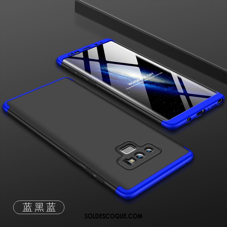 Coque Samsung Galaxy Note 9 Légères Étoile Bleu Délavé En Daim Étui En Ligne