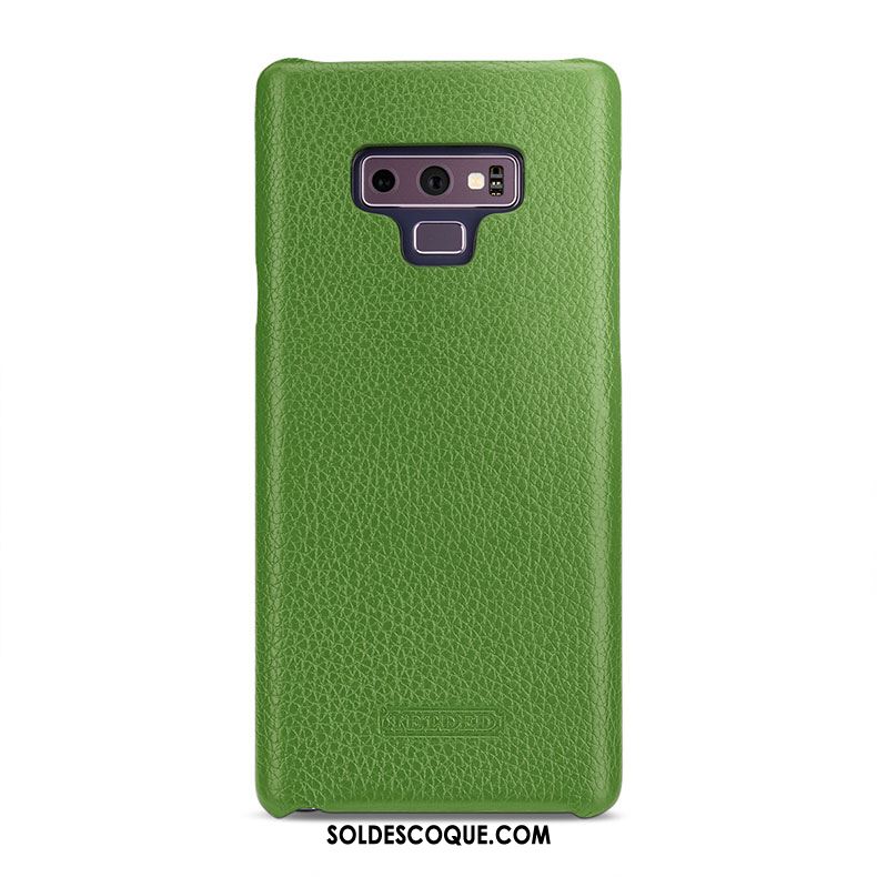 Coque Samsung Galaxy Note 9 Protection Couvercle Arrière Étui Vert Étoile Pas Cher