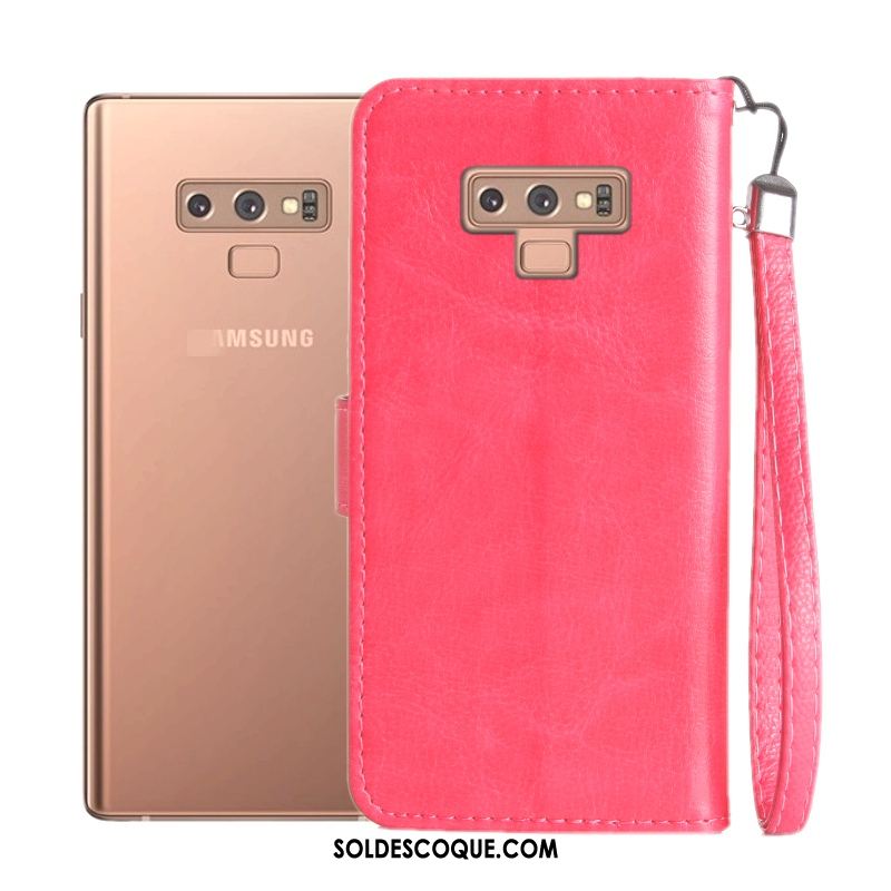 Coque Samsung Galaxy Note 9 Étui Protection Rose Incassable Téléphone Portable Pas Cher