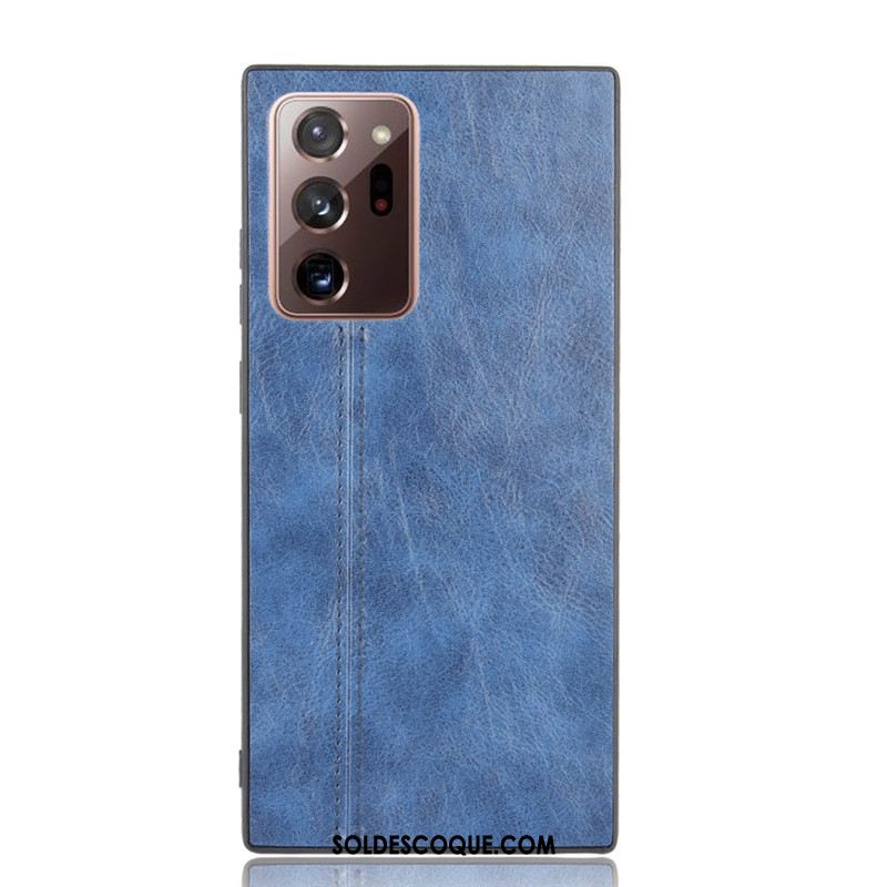 Coque Samsung Galaxy Note20 Ultra Cuir Étoile Protection Téléphone Portable Bleu En Ligne