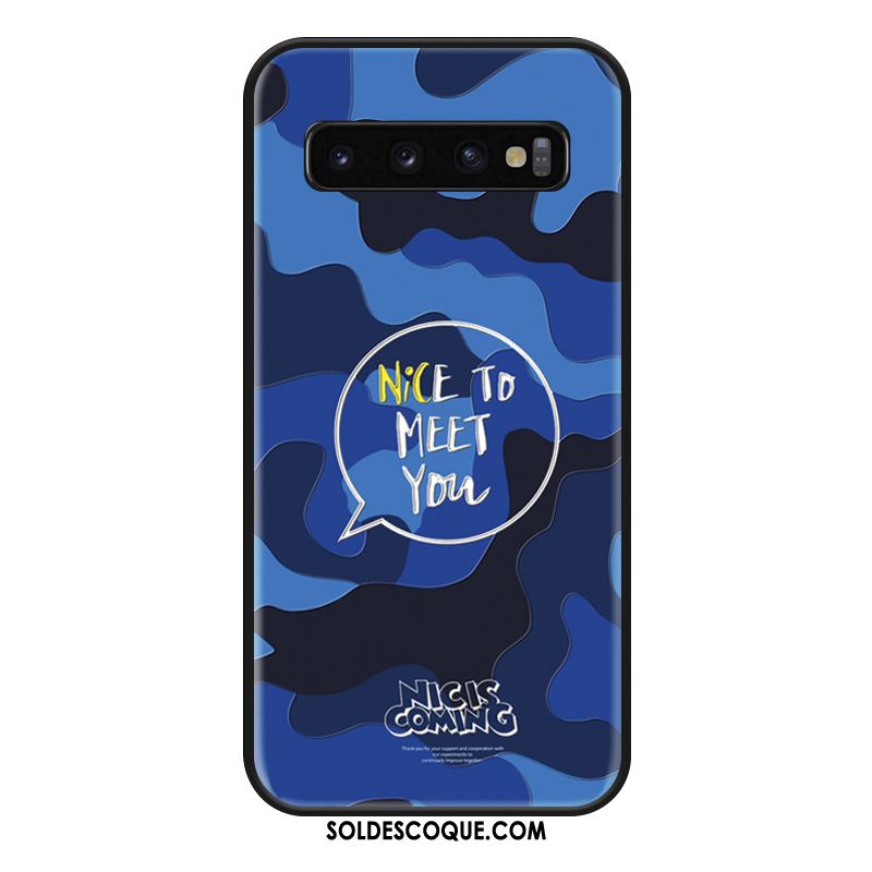 Coque Samsung Galaxy S10 Créatif Téléphone Portable Étoile Silicone Bleu Pas Cher