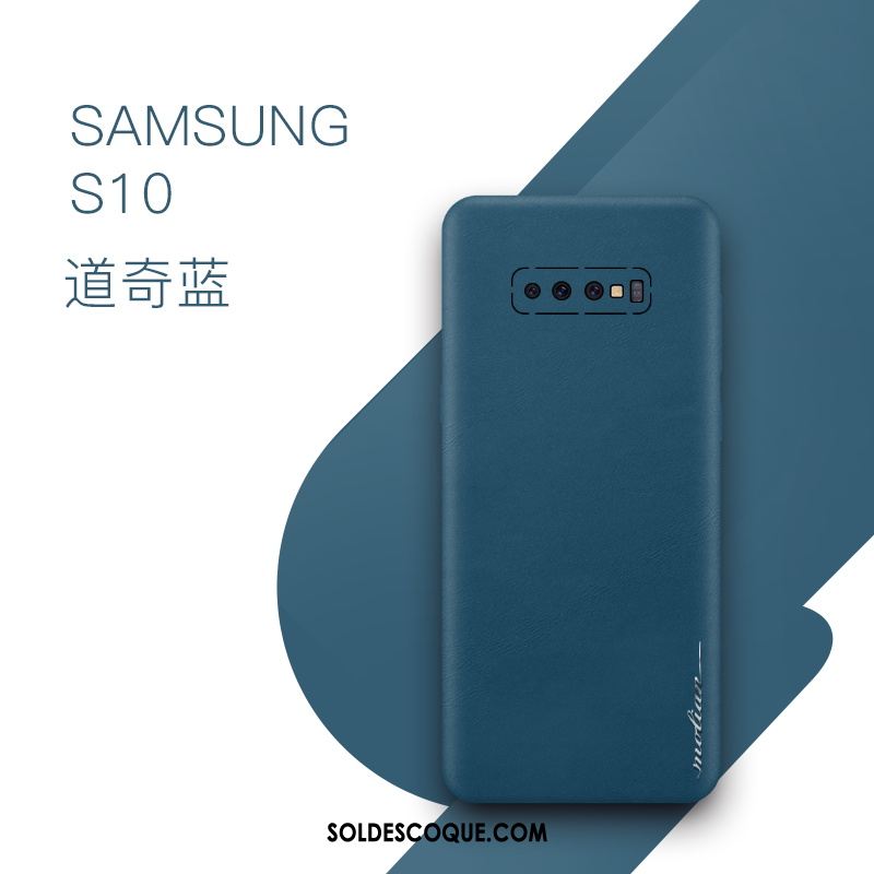 Coque Samsung Galaxy S10 Protection Étoile Cuir Véritable Créatif Très Mince Soldes