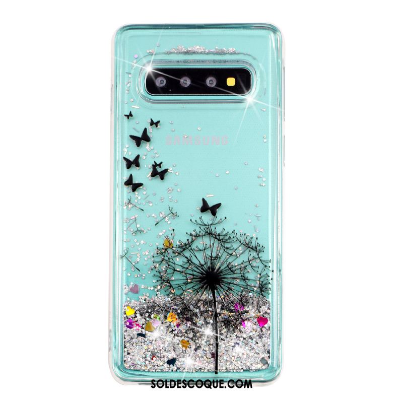 Coque Samsung Galaxy S10+ Étui Protection Quicksand Téléphone Portable Étoile En Vente