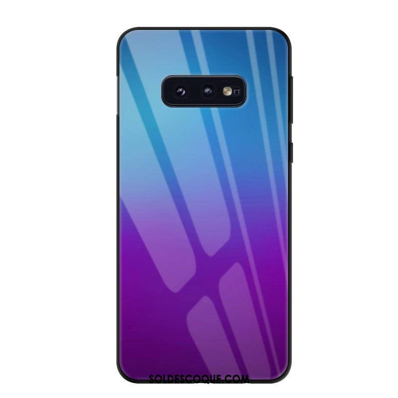 Coque Samsung Galaxy S10e Dégradé Couleur Unie Téléphone Portable Protection Violet Housse En Vente