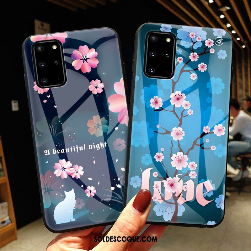 Coque Samsung Galaxy S20+ Bleu Protection Sakura Incassable Frais En Vente