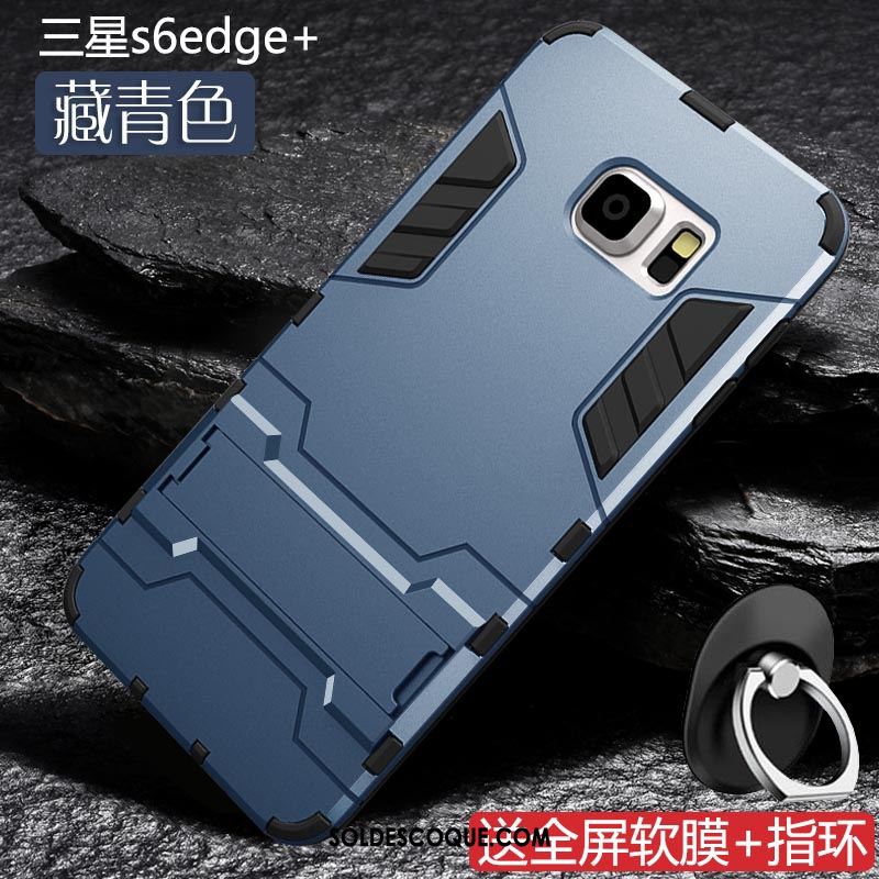 Coque Samsung Galaxy S6 Edge Fluide Doux Silicone Bleu Protection Tout Compris En Vente
