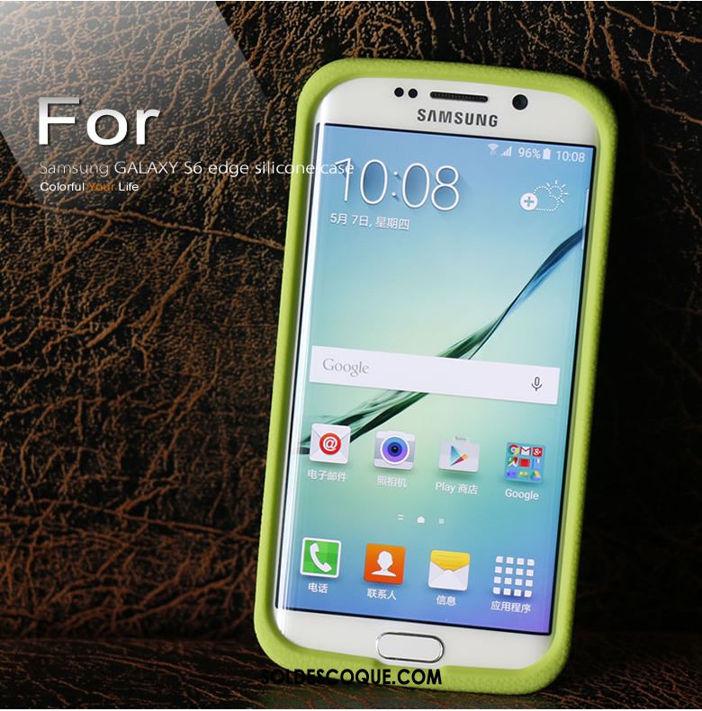 Coque Samsung Galaxy S6 Edge Protection Silicone Étui Téléphone Portable Étoile France